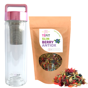 KIT SLIM BERRY ANTIOX + TERMO INFUSOR ROSE