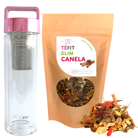 KIT SLIM CANELA + Termo Infusor Rosé